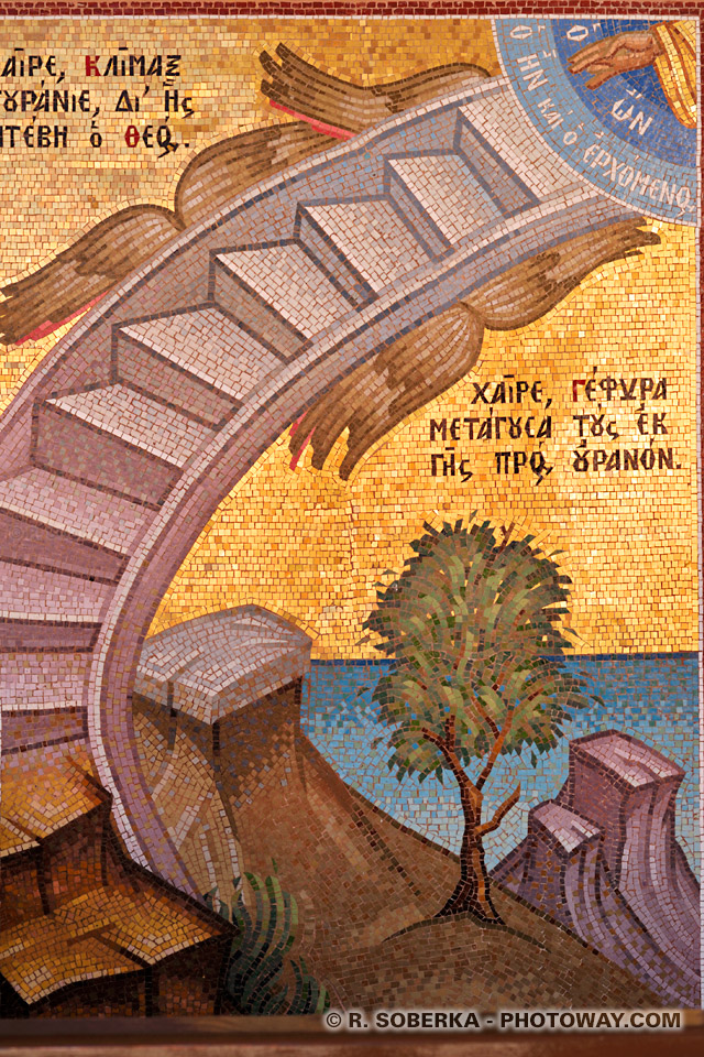 Mosaic depicting Jacob's Ladder or the Stairway to God