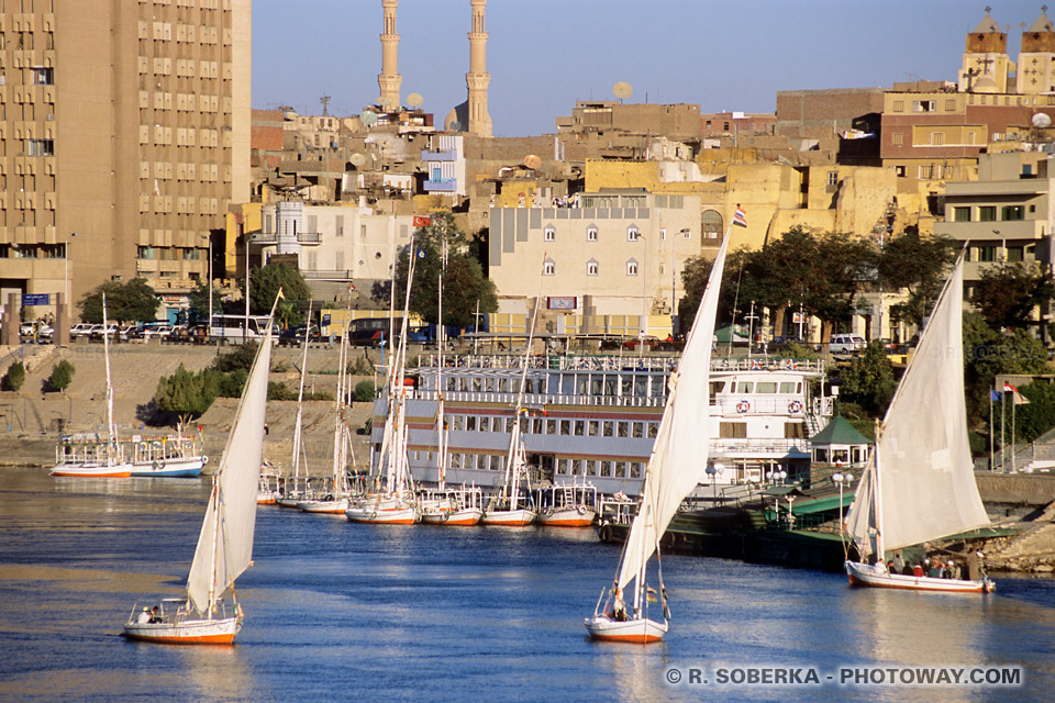 feluccas in Aswan Egypt