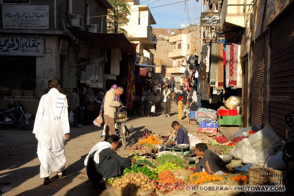 streets of old city of Luxor in Egypt