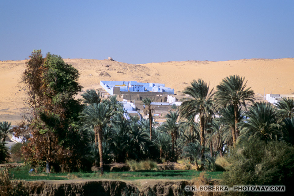 blue houses in Nubian villages