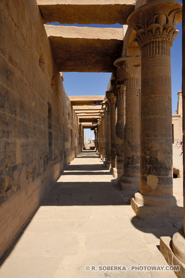 Philae western portico columns