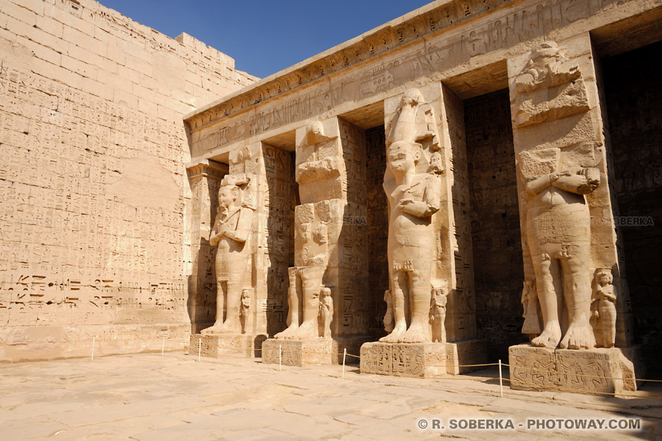 first courtyard of Ramesses III Temple