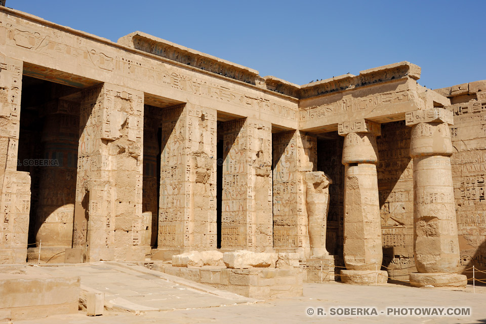 second courtyard of Ramses III's temple