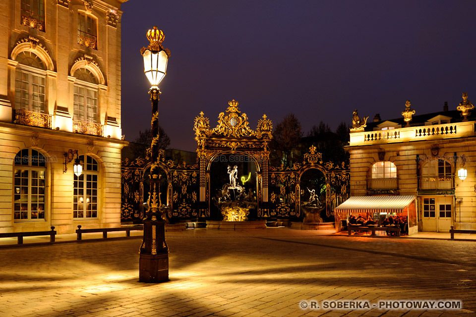 Stanislas Place at night in Nancy France