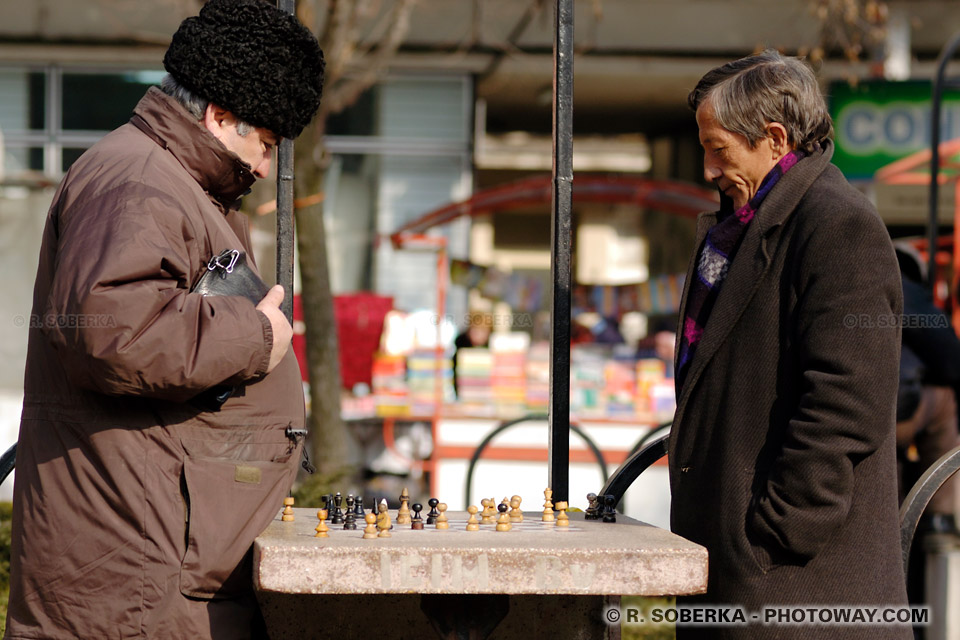 Photos of Romanians Playing Chess - Game in Romania