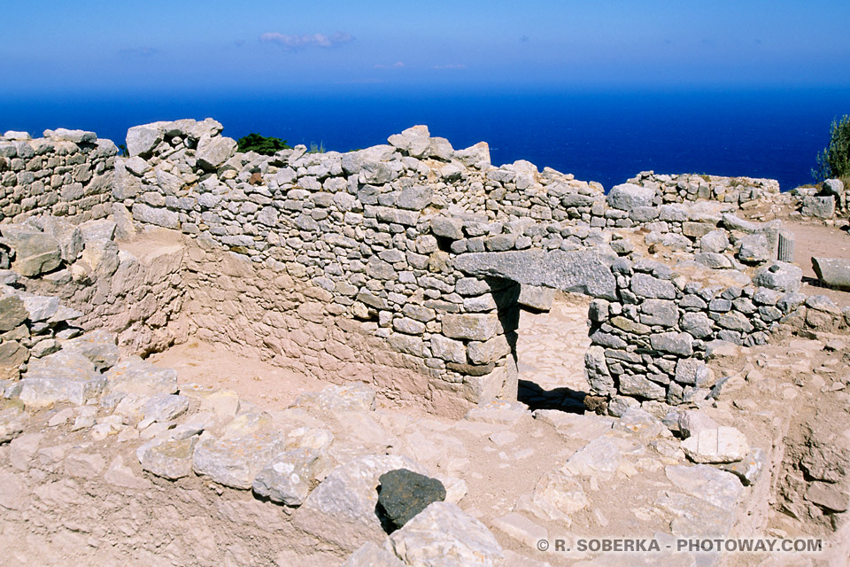 house ruins Ancient Thera in Santorini