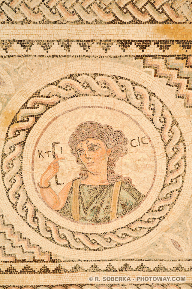 Photo de la mosaïque de Ktisis à Kourion