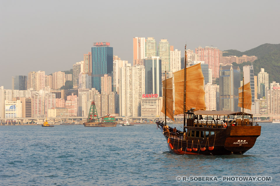 Jonque à Hong Kong