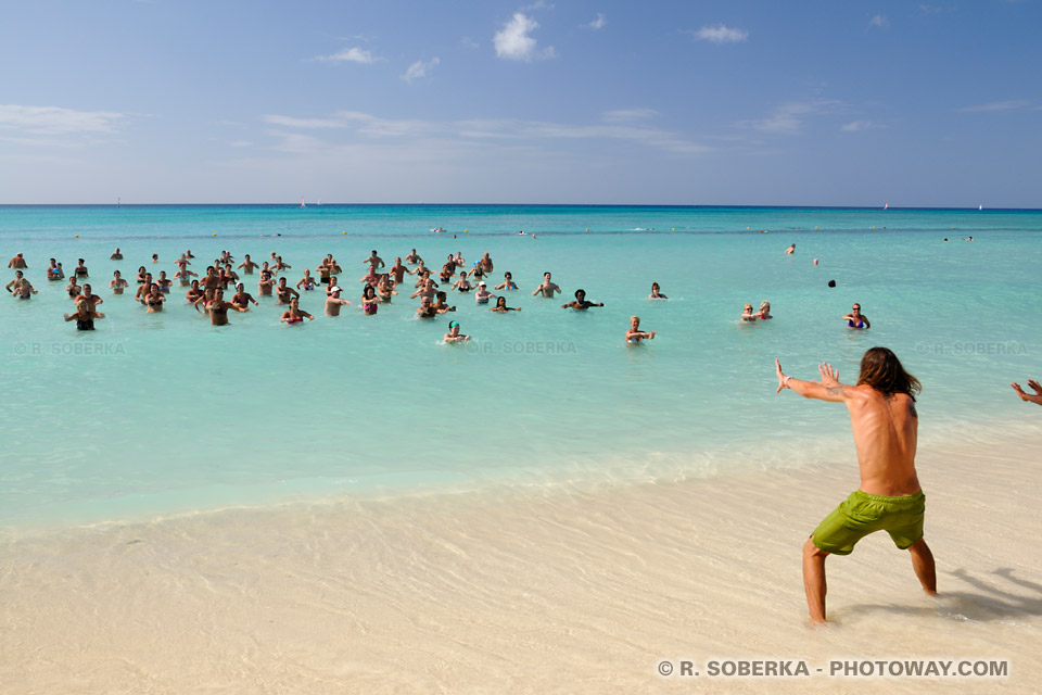 Aquagym dans la mer des Caraïbes